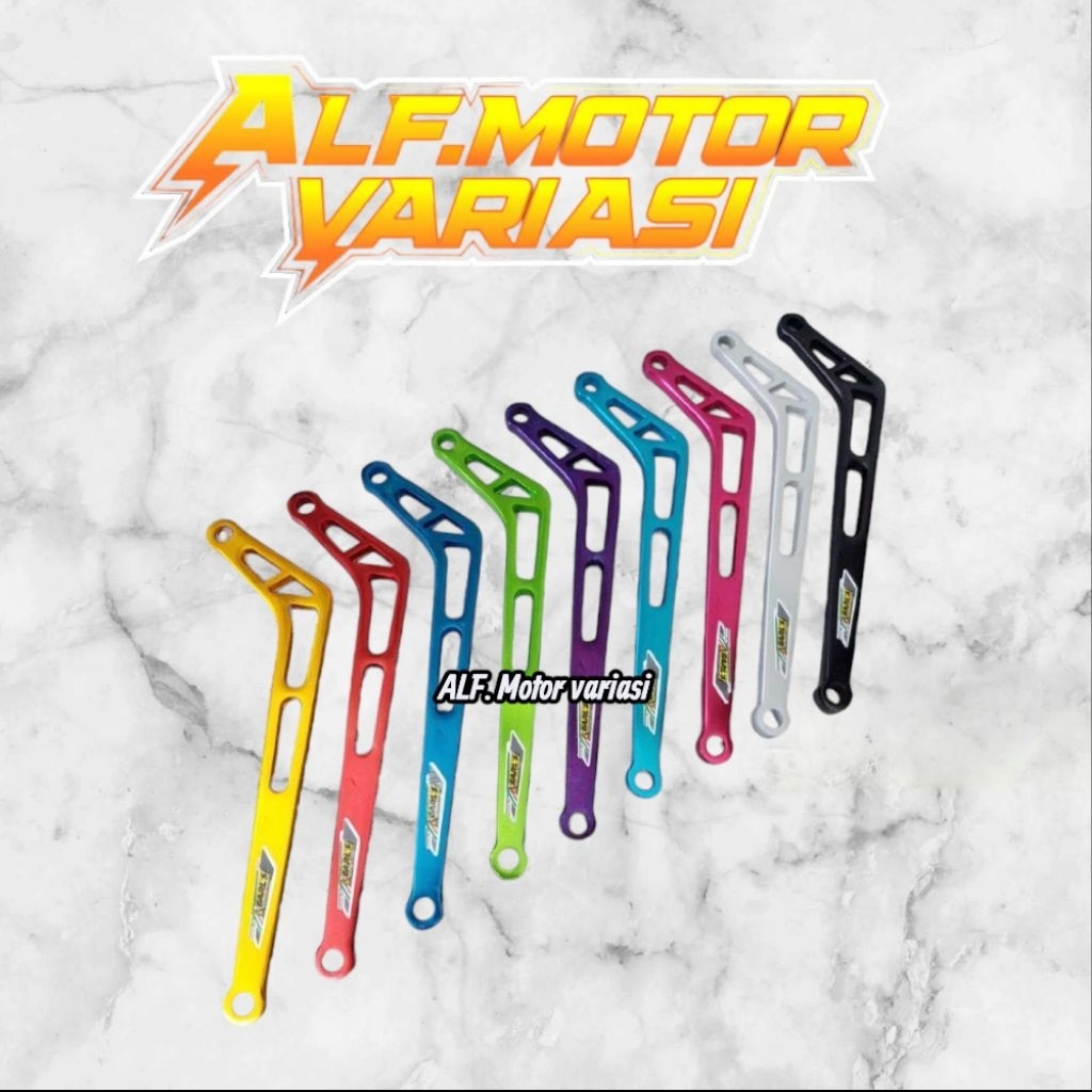 Pankon L coak new panjang 24cm full aluminium breket dudukan knalpot L coak new panjang 24cm