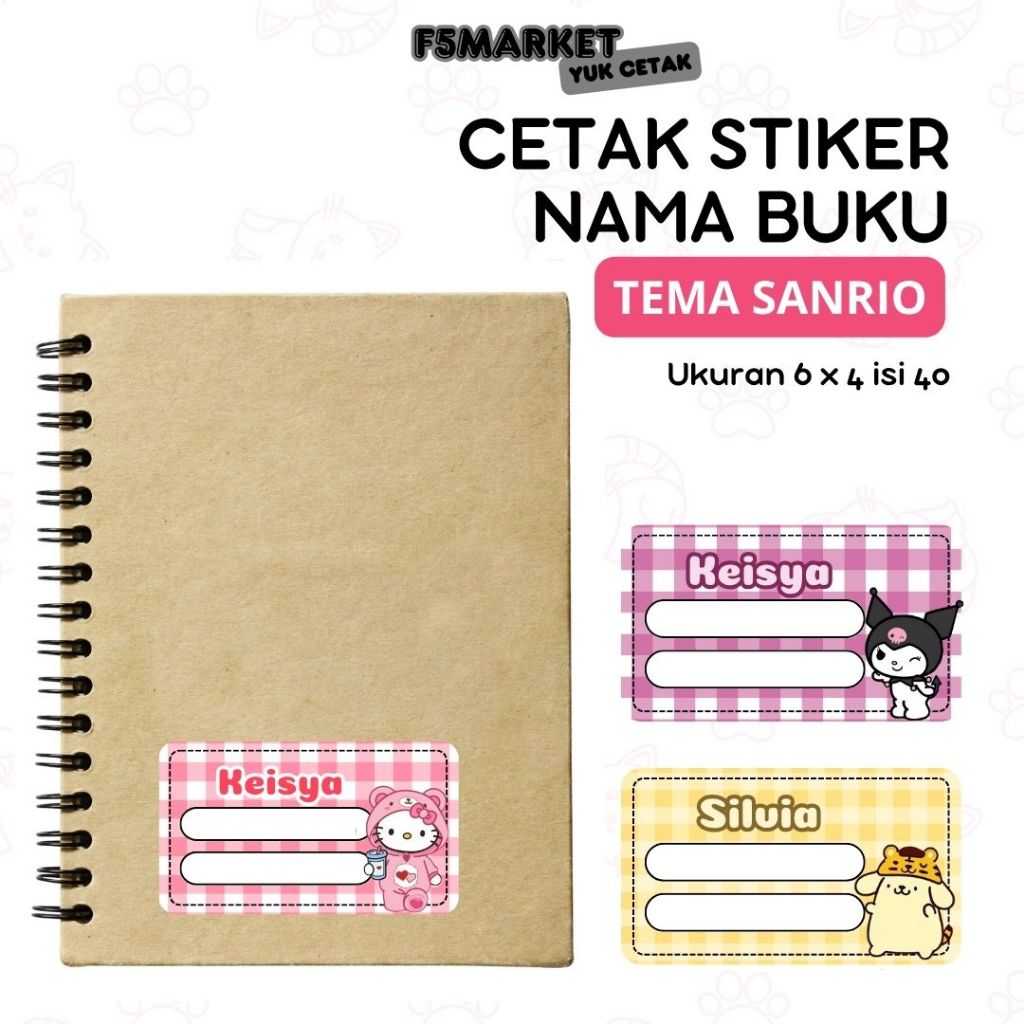 

Sticker Mata Pelajaran Nama Buku Custom Isi 40pcs / Stiker Anak Sekolah Karakter Label Mapel