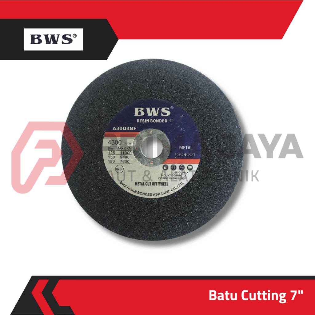 BATU CUTTING WHEEL / BATU GERINDA POTONG / MATA POTONG GURINDA 7" BWS