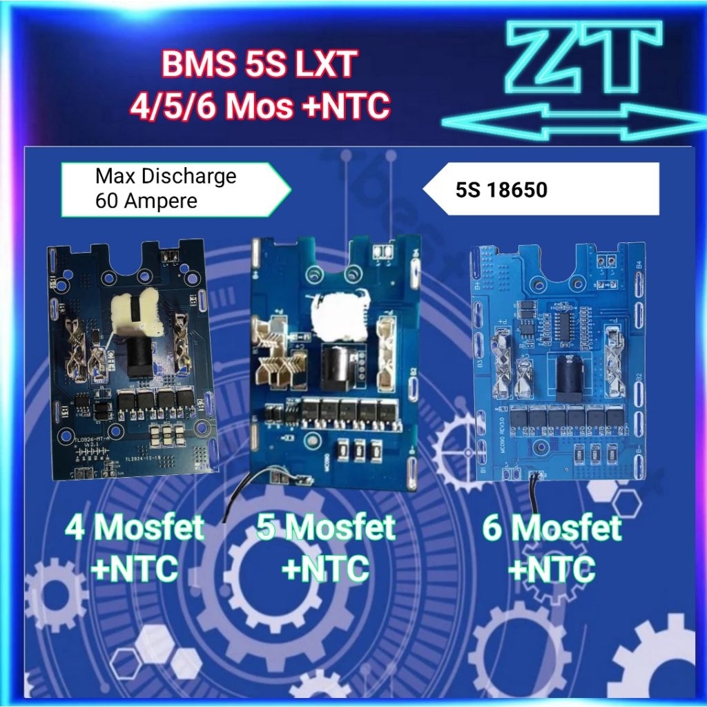 BMS 5S LXT 4/5/6 MOSFET +NTC