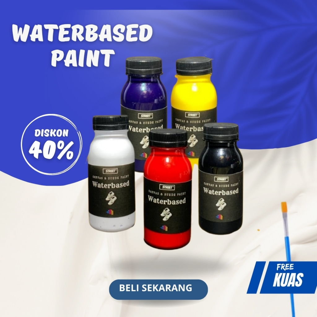 Cat Sepatu Kanvas Permanen Anti Luntur, Cet Repaint Pewarna Topi, Kain Canvas 50ml