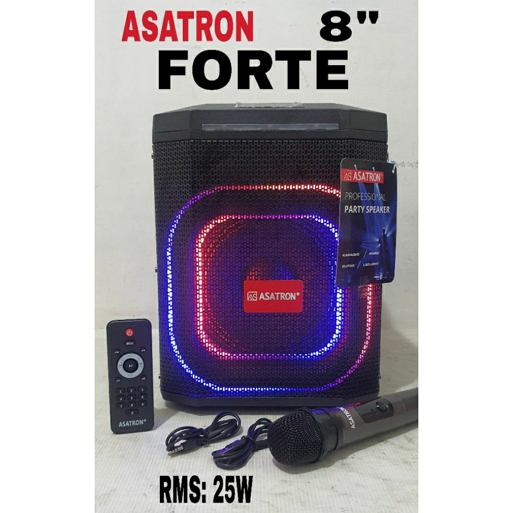 Speaker Bluetooth Asatron FORTE 8inch Mic wireless