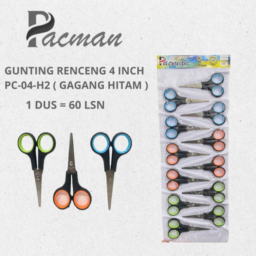 

(12pcs)Gunting PACMAN kecil gagang hitam