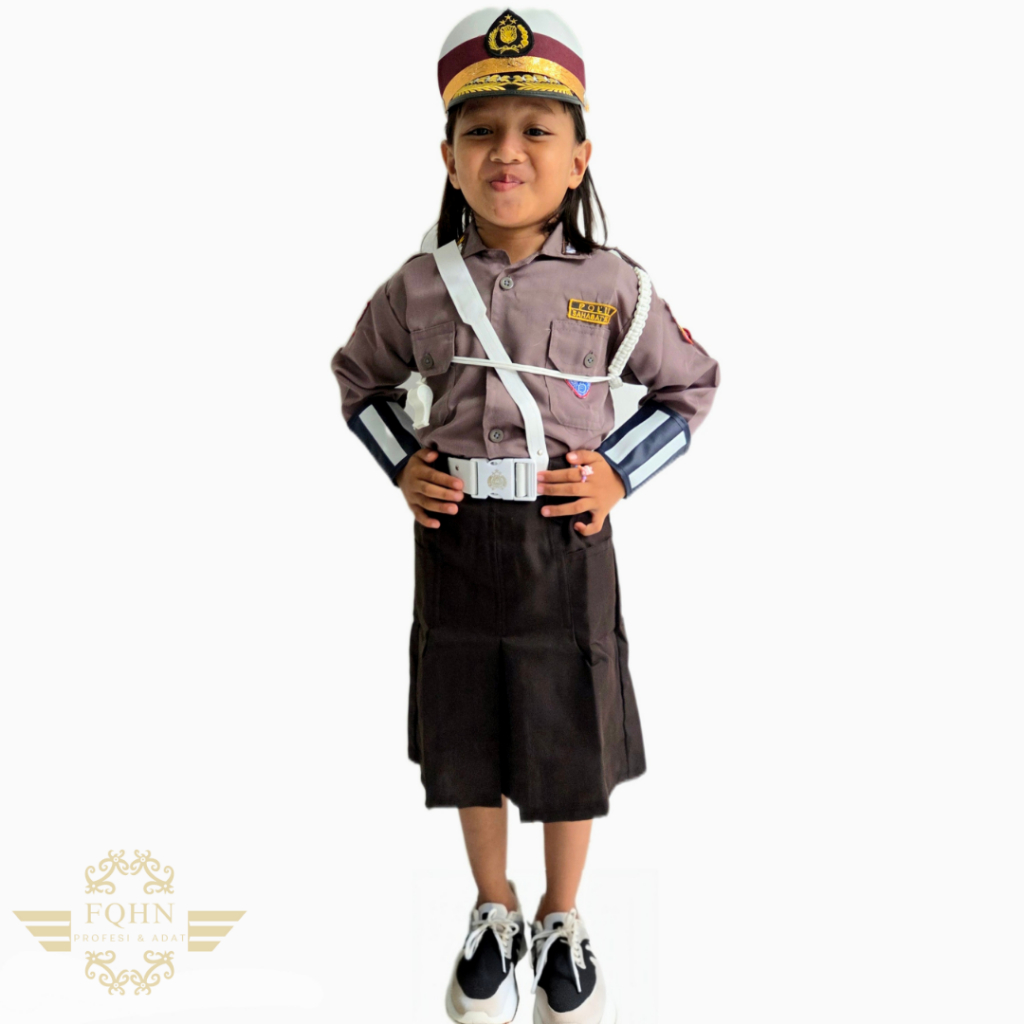 Baju Profesi Anak/Baju Polantas Anak Cewek (Rok) Free Packing Kardus