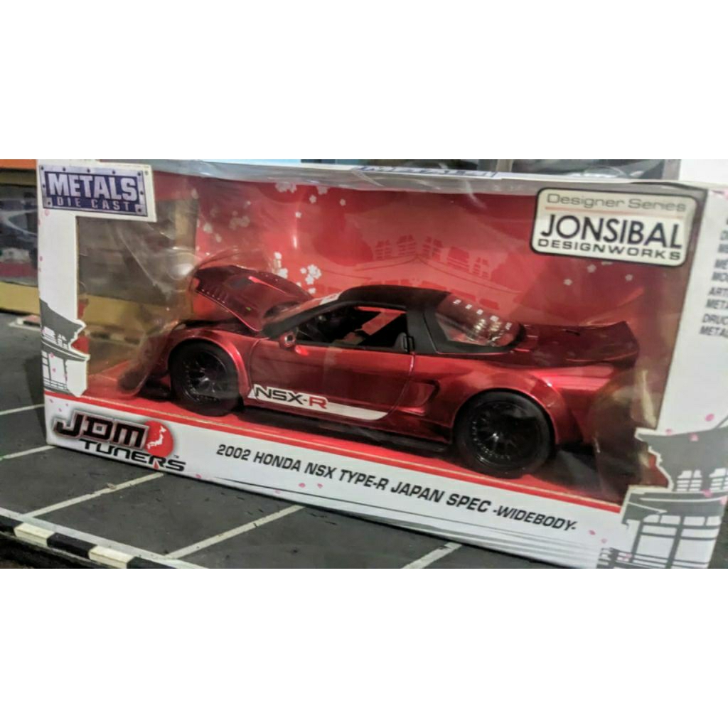 Diecast JadaToys Jada Toys JDM Tuners Honda NSX Type R Japan Spec Widebody 2002 Red Candy Segel