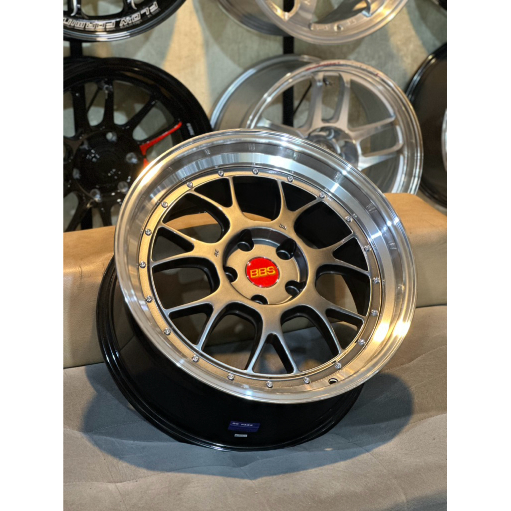 Velg Bbs Lmr R18 Hyper Black Lip Polis Kondisi Baru