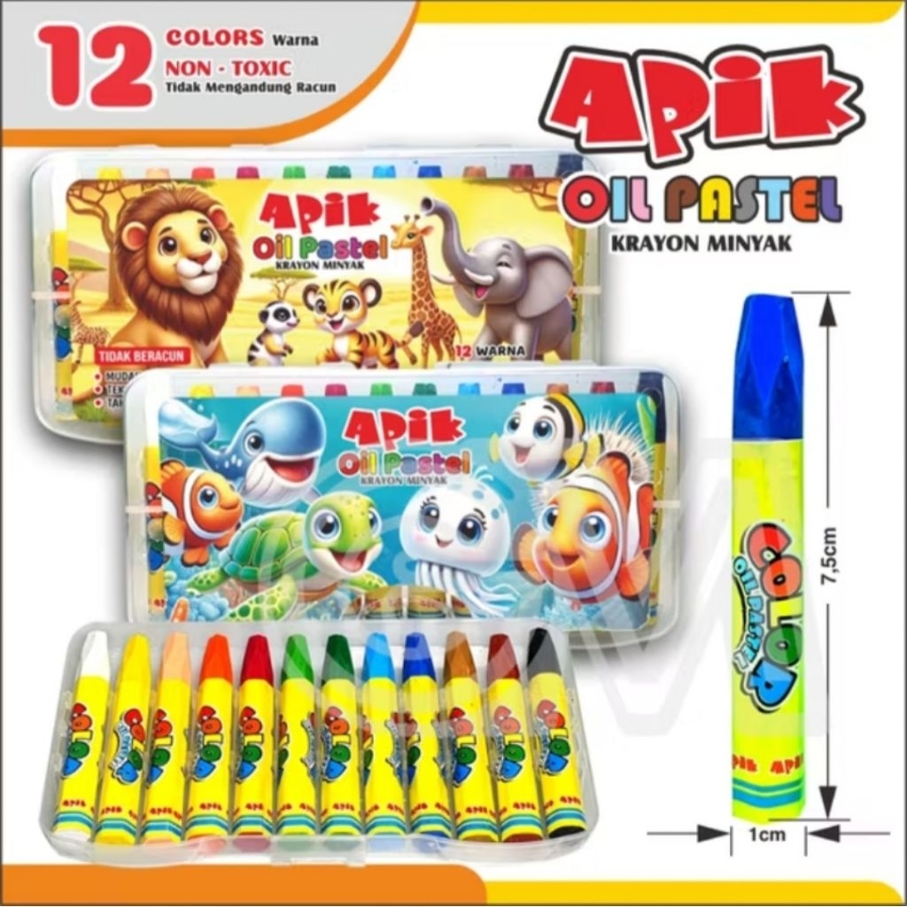

Crayon Apik Oil Pastel Krayon Minyak 12 Warna
