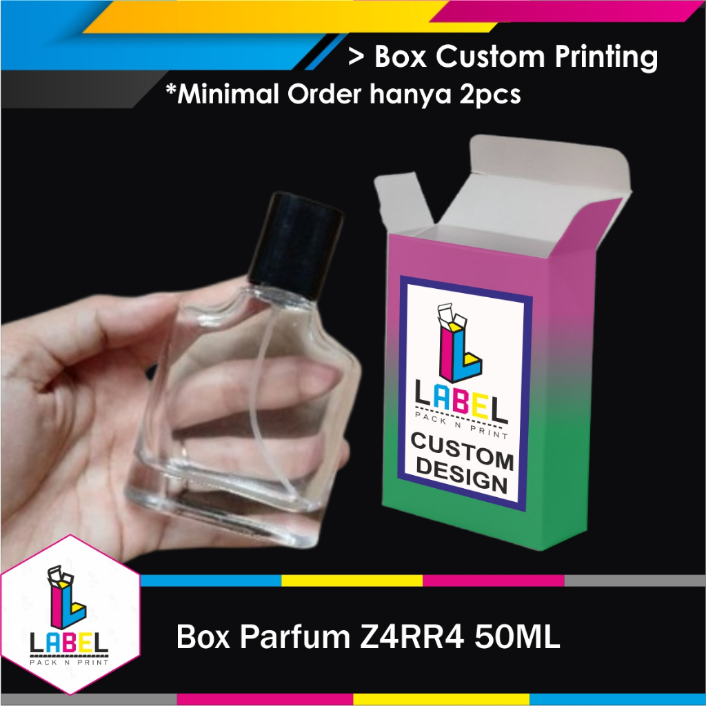 

Box Kemasan / Dus Parfum Z4RA 50ml Uk. 6.5 x 3,5 x 10,5 (cm) Custom Desain Fullprint