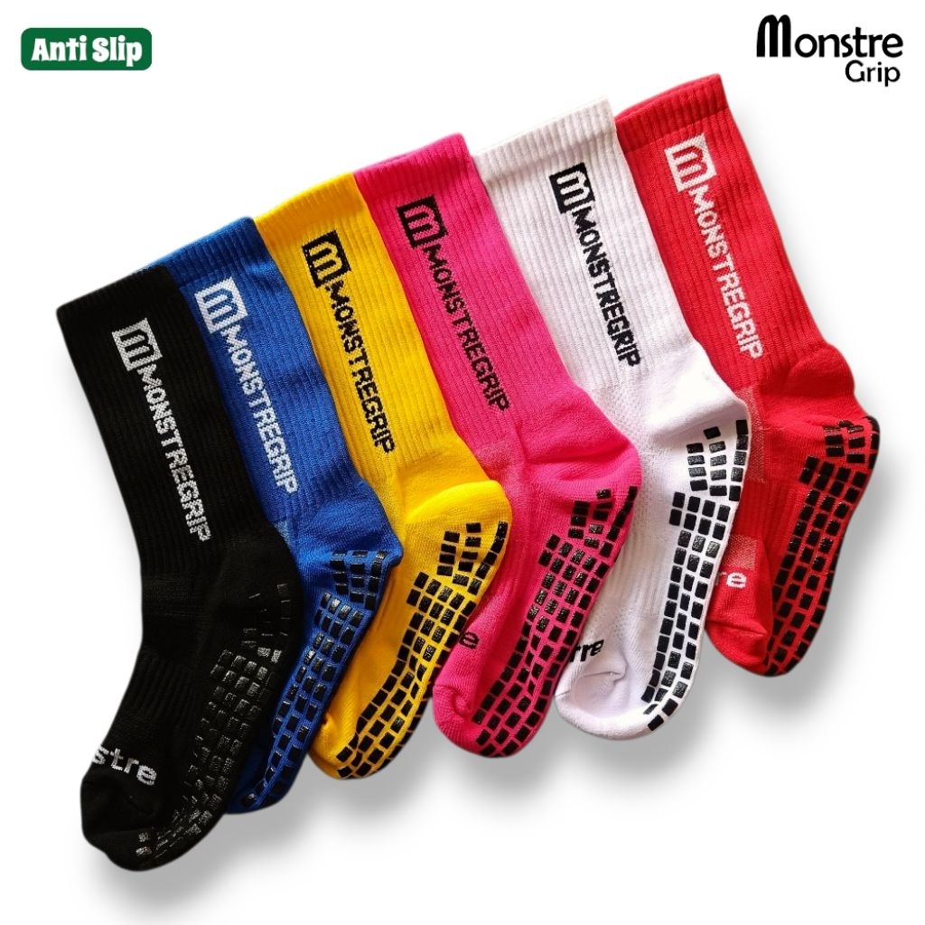 Kaos Kaki Anti Slip Monstregrip Panjang Sebetis Anti Slip Monstre grid Type Kaos Kaki Sport Anti Sli