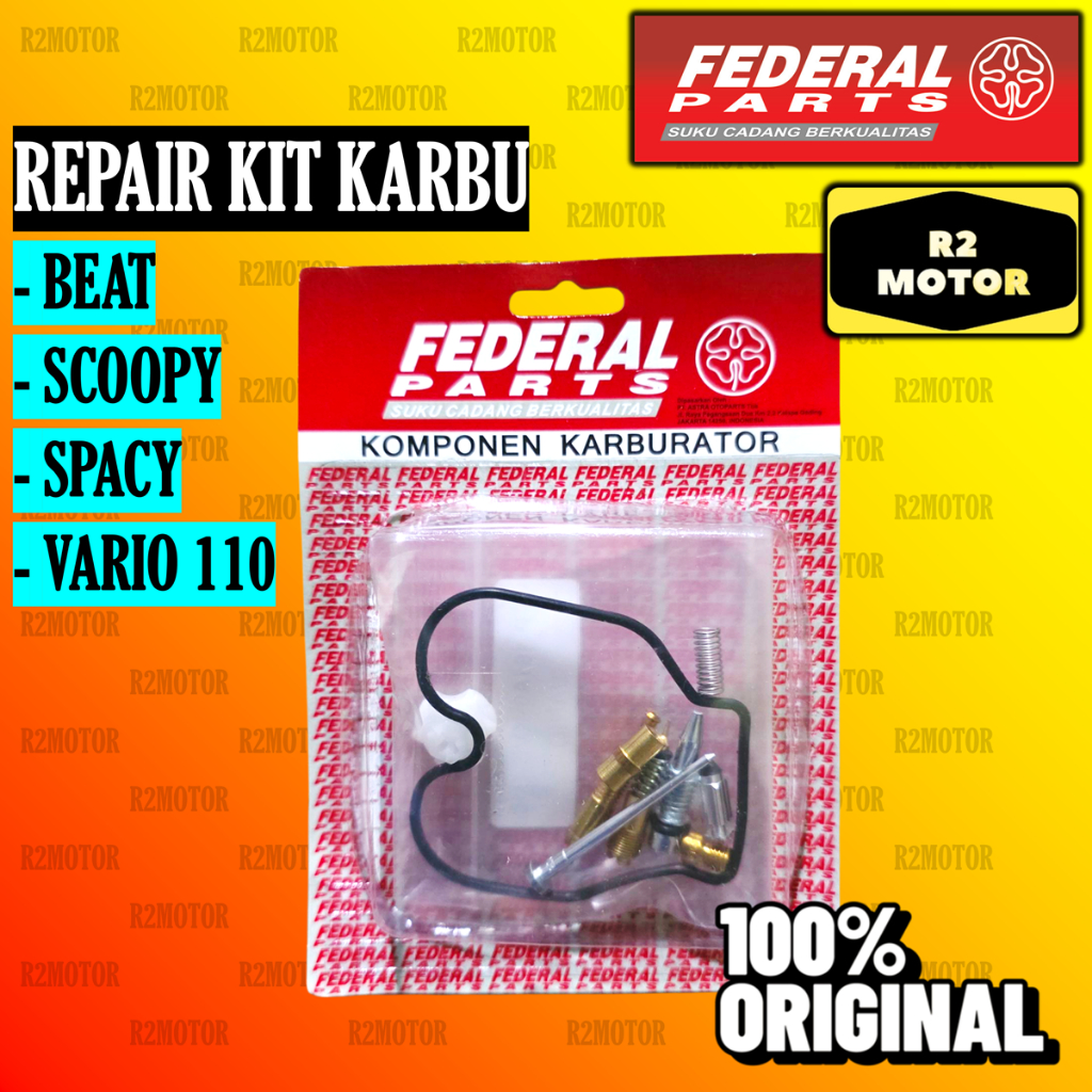 Fp Repair Kit Karbu Kvb Beat Scoopy Spacy Vario 110 Karburator Federal Original Astra Otoparts