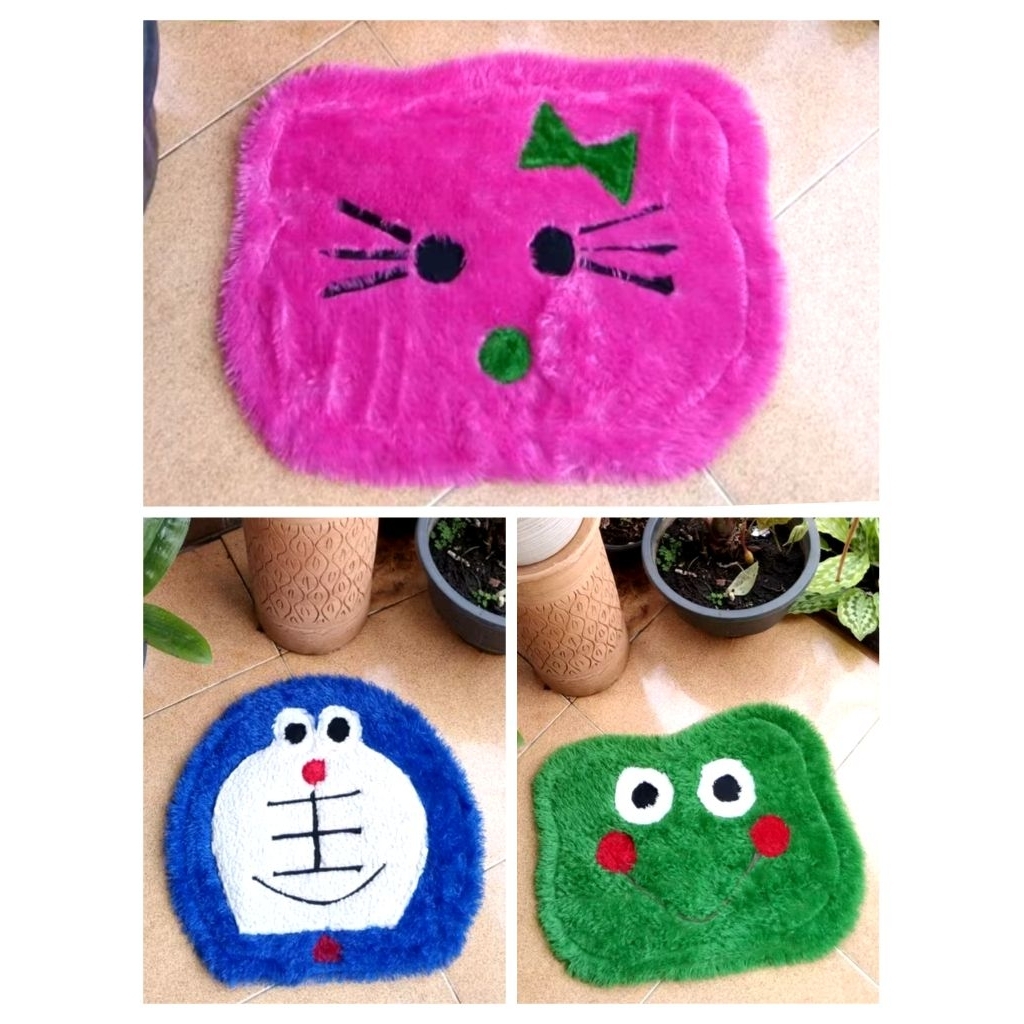 Keset Kaki/Keset Bulu/keset karakter bulu lembut murah meriah