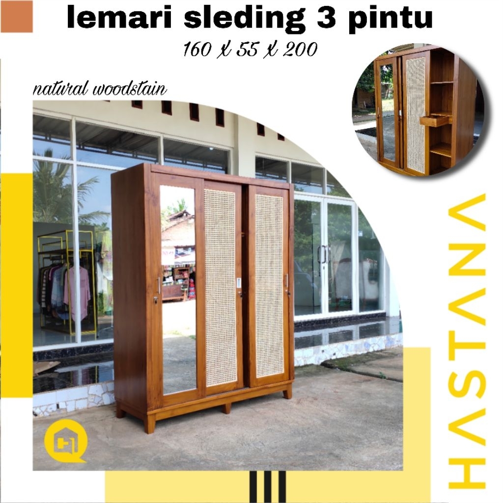 lemari pakaian kayu jati lemari pakaian pintu geser lemari pakaian pintu rotan lemari pakaian minima