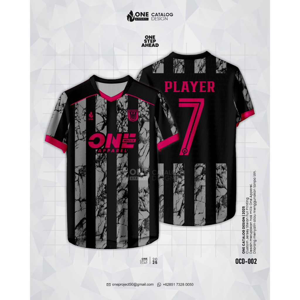 ONE APPAREL - CUSTOM JERSEY STELAN FULL PRINTING - FUTSAL, SEPAKBOLA, VOLI, BASKET - FREE DESAIN