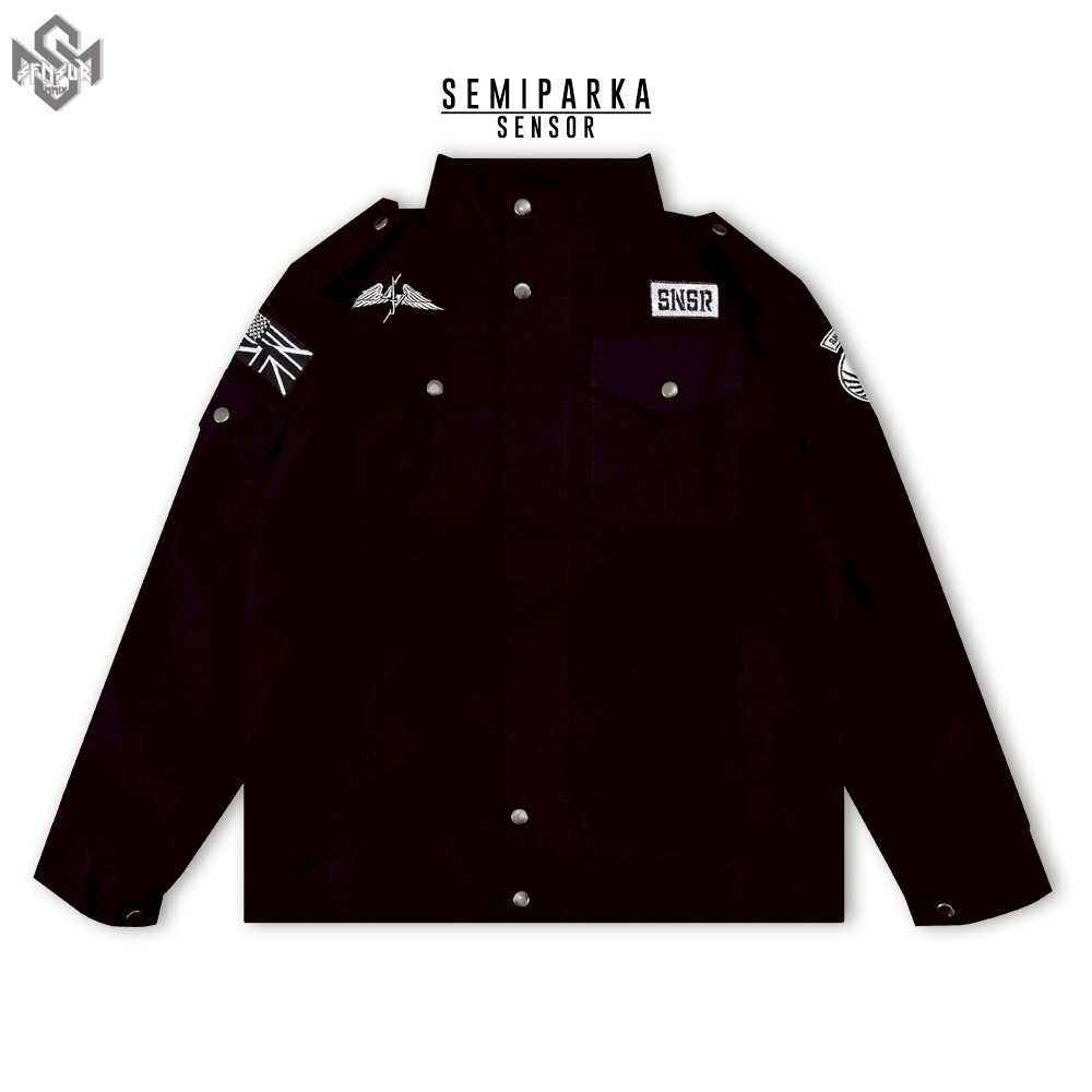 TANS - Field Jacket Casual Jaket Pria Semi Parka Canvas Drill Saku Dalam Tebal Original Sensor