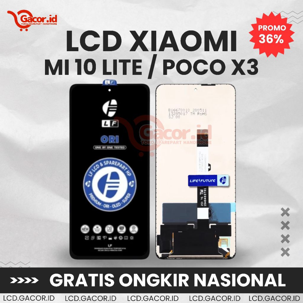 GACOR.ID - Lcd Xiaomi Redmi Note 9 5G / Mi 10 Lite / Poco X3 / Poxo X3 Pro Original Fullset Touchscr