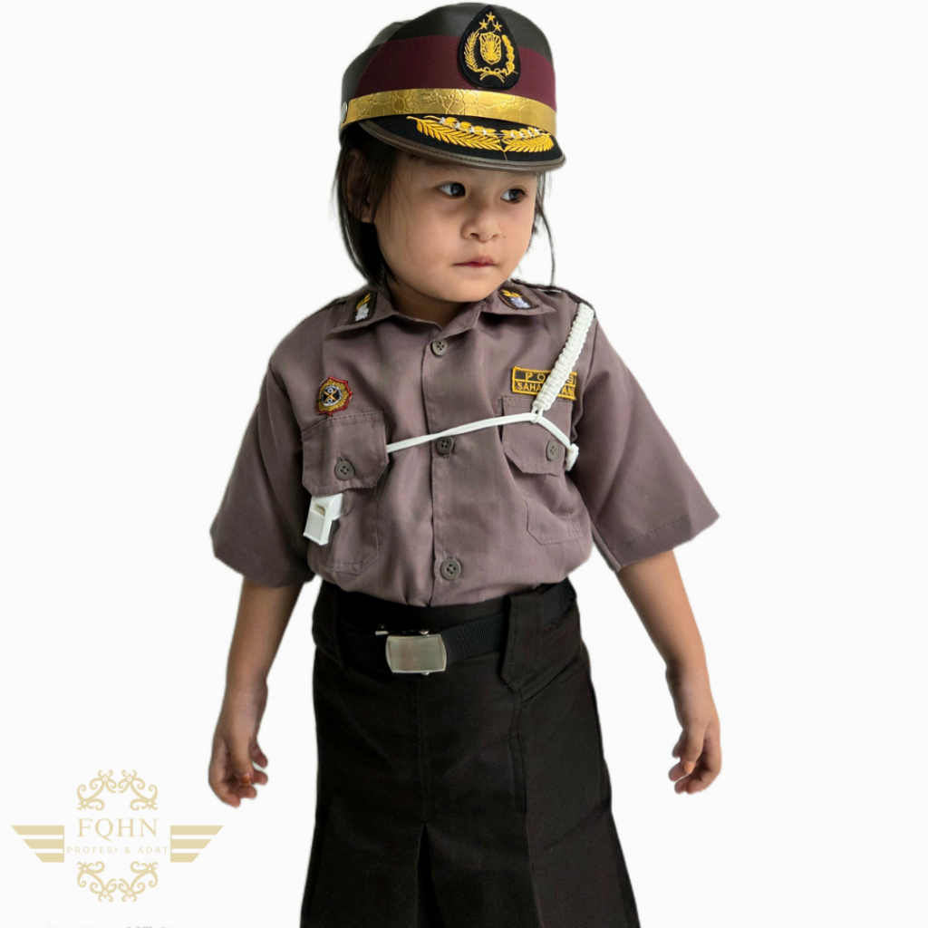 Baju Profesi Anak/Baju Polisi Sabhara Anak Cewek (Rok) Free Packing Kardus