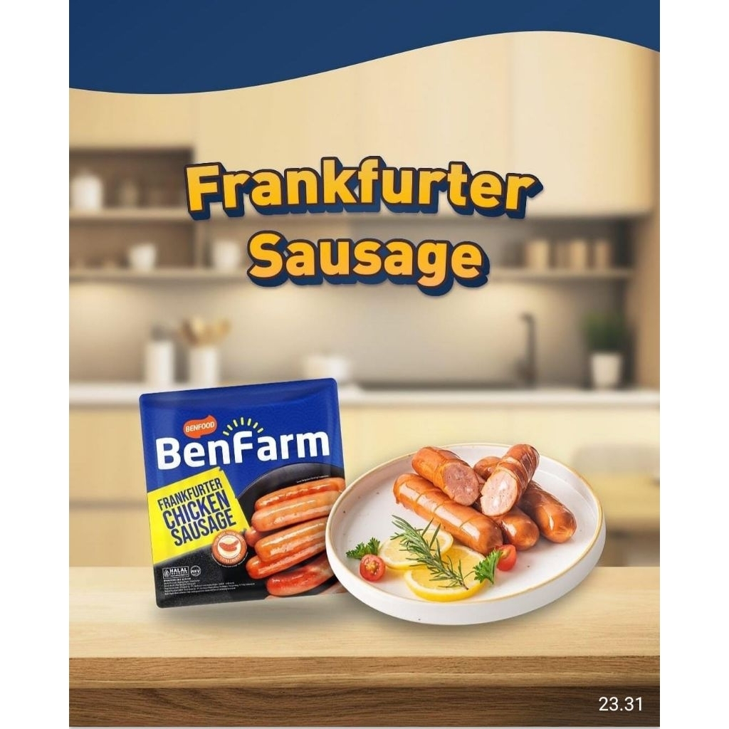 

BENFARM FRANKFURTER CHICKEN SAUSAGE/SOSIS AYAM FRANKFURTER 300gr