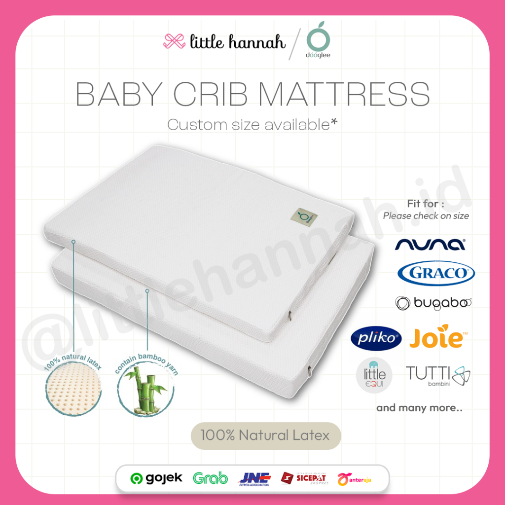 Dooglee Matras Kasur Bayi 100% Latex - Matras Baby Box Baby Crib Box Bayi Matras Kasur Bayi NUNA