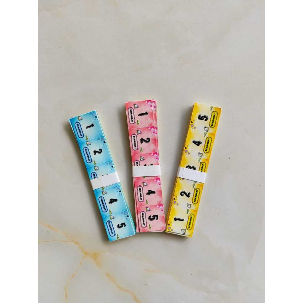 

stiker nomor 1-120,stiker nomor urut saving album warna pink,biru,dan kuning