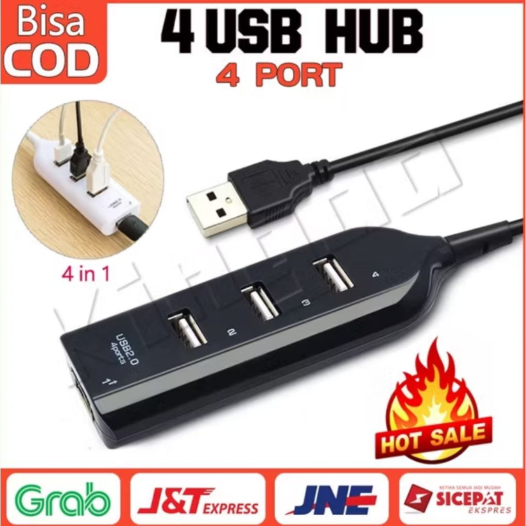 USB HUB 4 PORT in 1 dalam 1 tempat 50cm 4 output