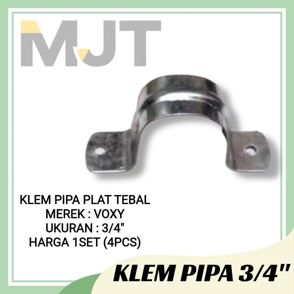 Klem pipa plat tebal 3/4" / klem pipa paralon / klem pipa air 3/4