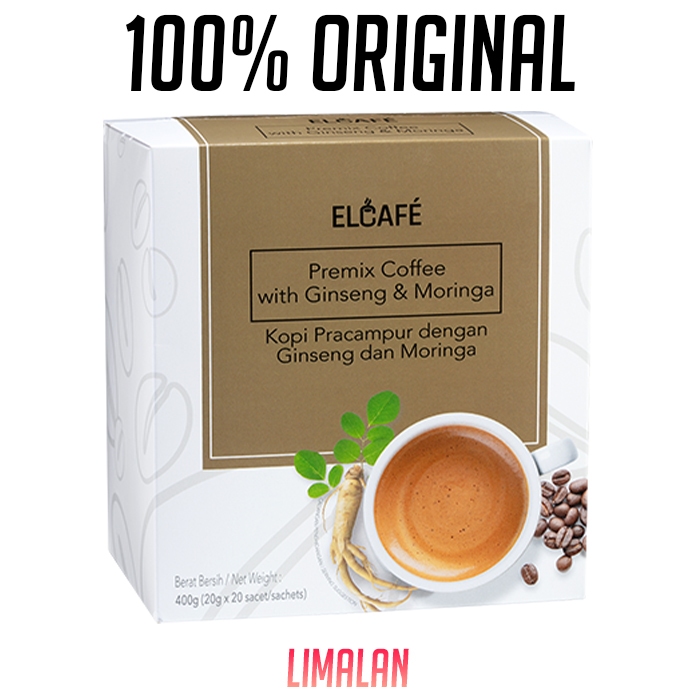 

Kopi Elken Elcafe Coffee Ginseng Isi 20 Sachets Kopi Instant Herbal Sehat 100% ORIGINAL