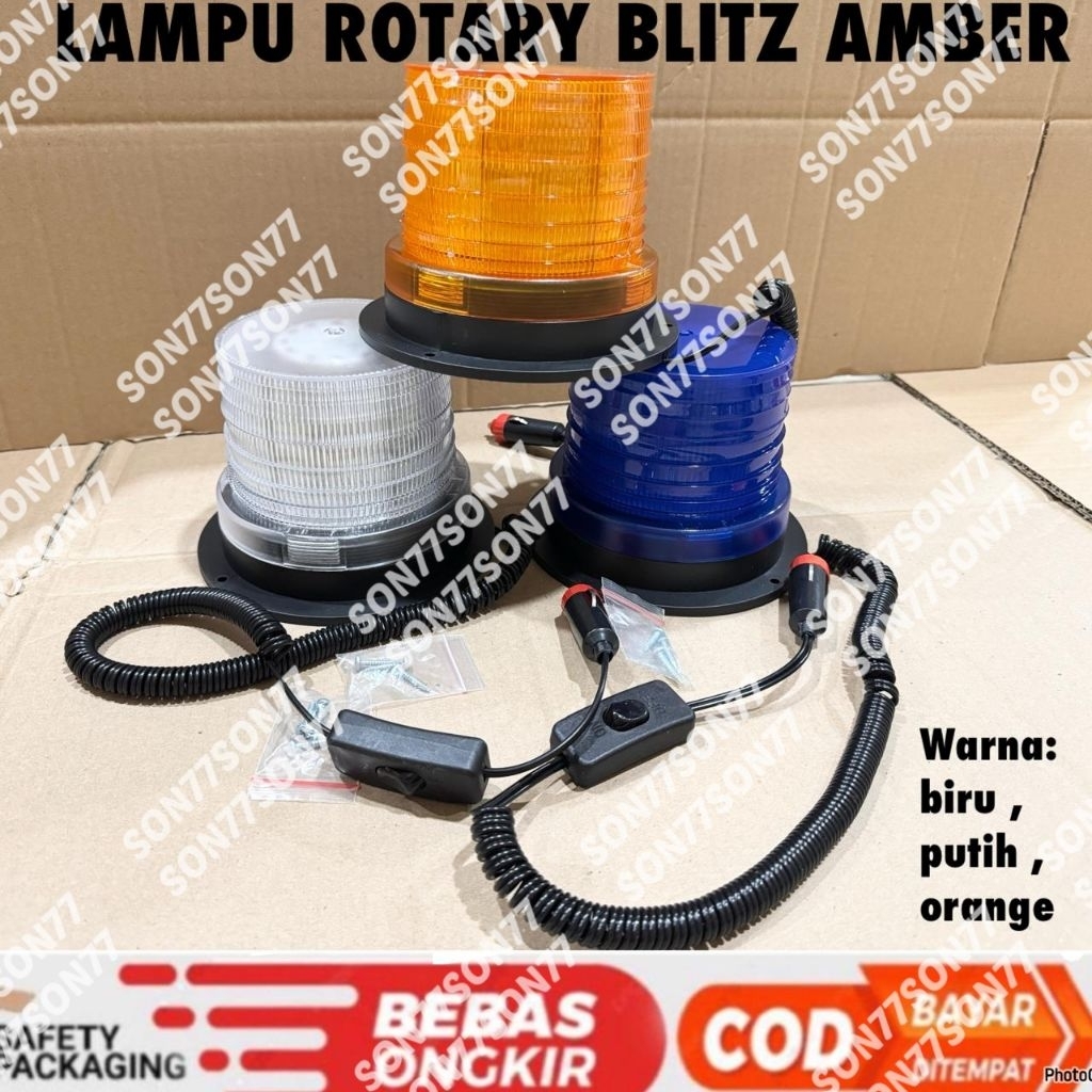 Lampu Rotari Rotary Flash 12 24 Volt Blitz Amber