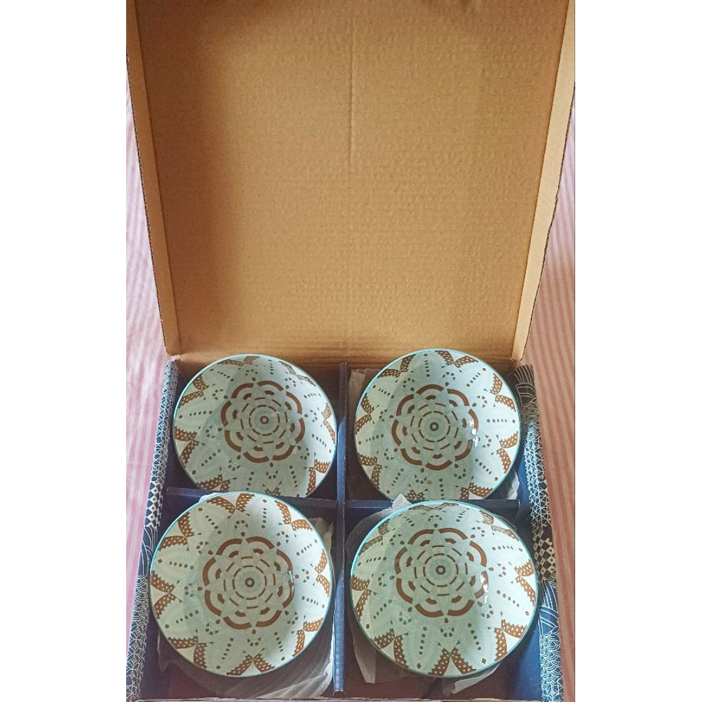 4 mangkok keramik motif BOHEMIA china