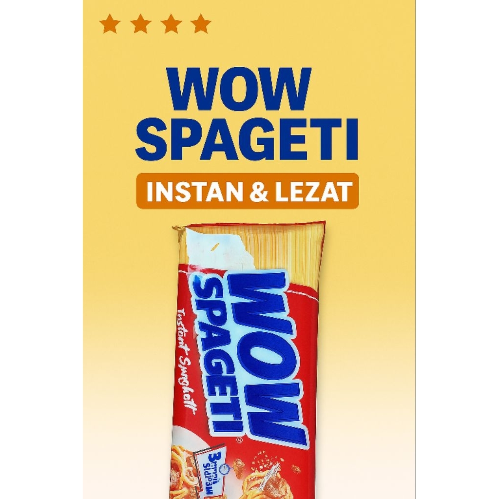 

WOW Spageti Meaty Bolognese 76g - Spaghetti Instan 3 Menit Siap Saji