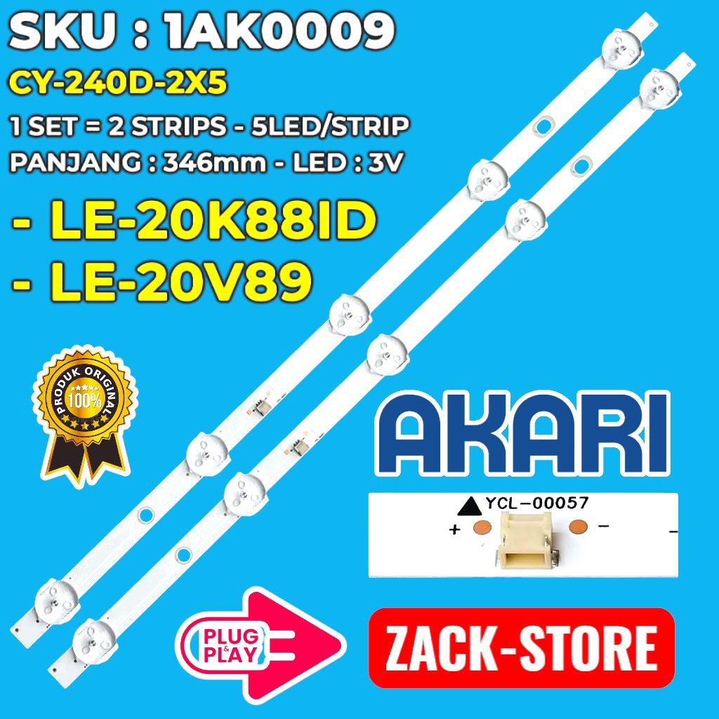 BACKLIGHT TV LED 20 INC LE20K88 LE20V89 LE-20K88ID