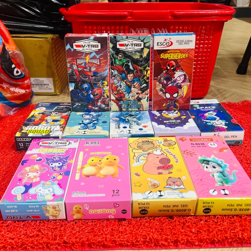 

Pulpen Gel Lucu Motif Karakter 1 Kotak isi 12 pcs