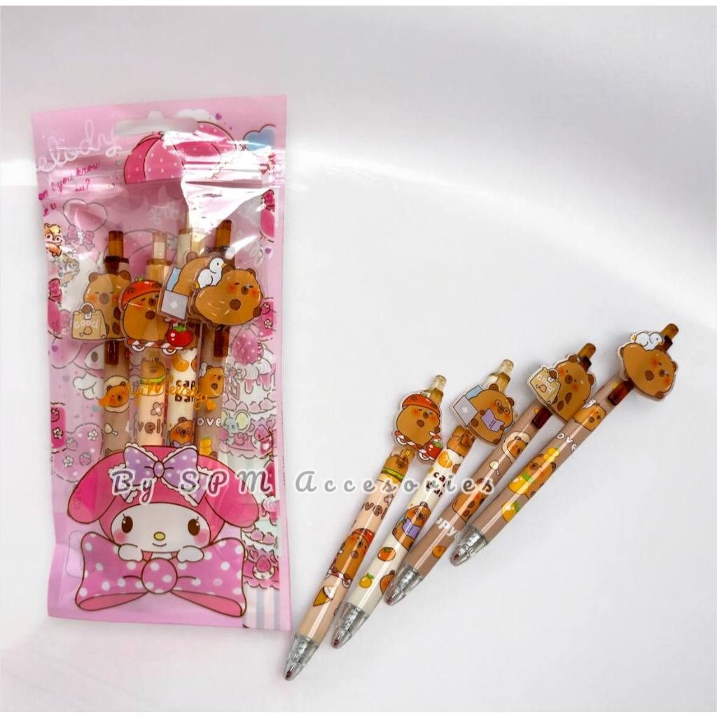

Pulpen Gel Model Cetek Karakter Capybara Isi 4 Pcs - Spm Accesories Wanita