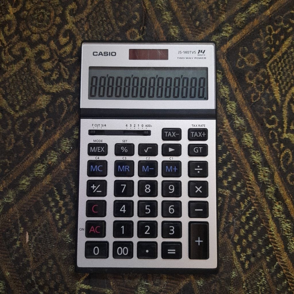 

CASIO JS-140TVS Heavy Duty Calculator bekas fungsi normal