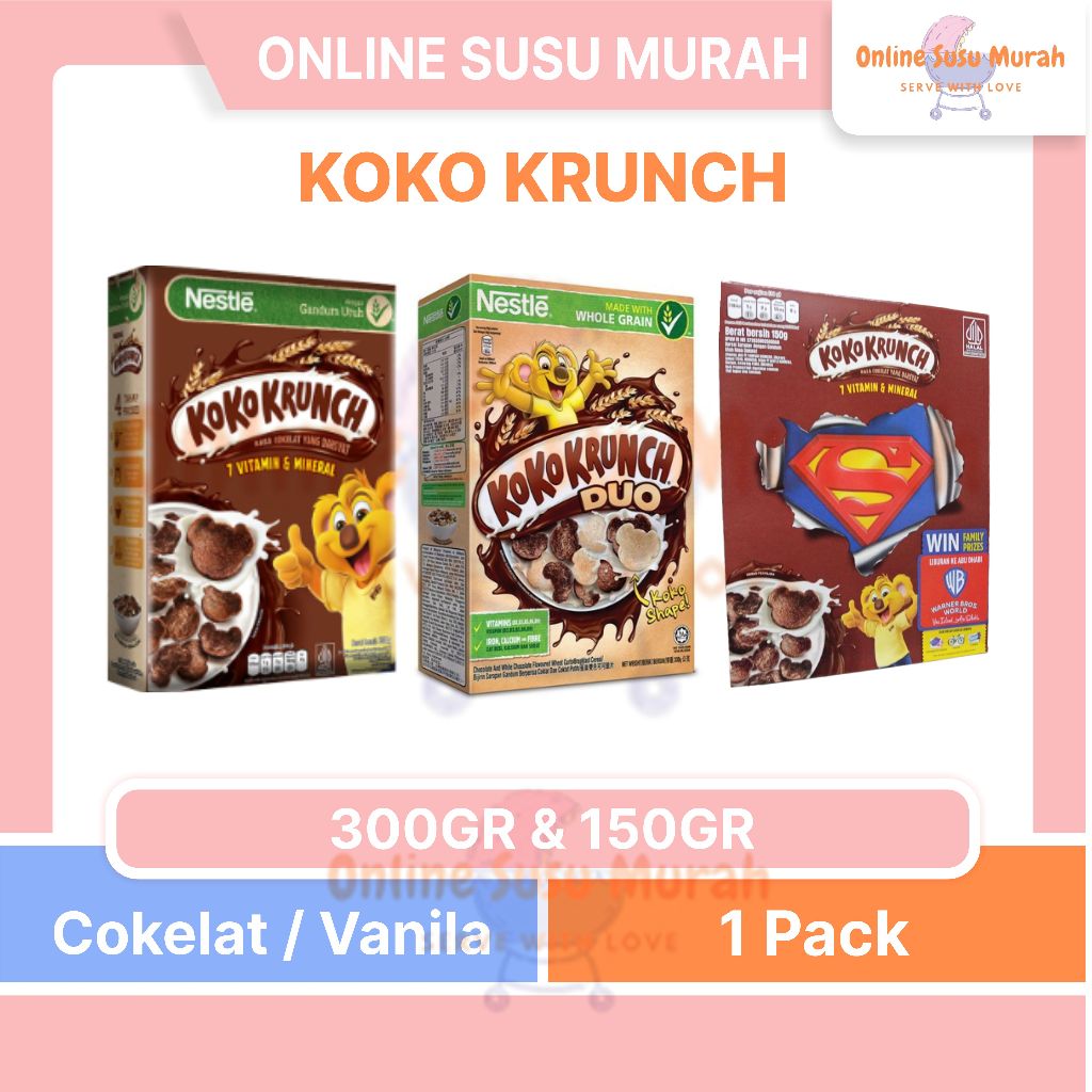 

KOKO KRUNCH DUO VANILA FLAVOUR & COKLAT 300GR 150GR SEREAL PRLA