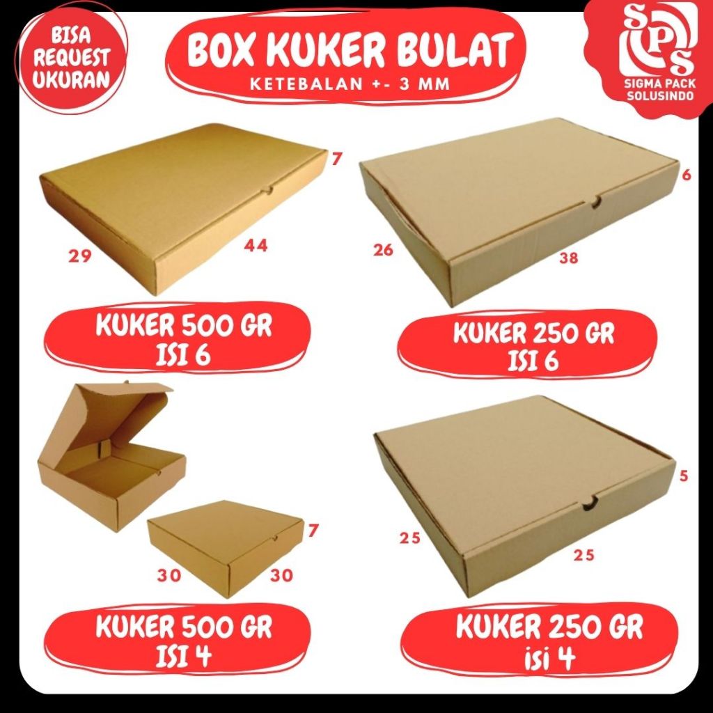 

Box Kue Kering Bulat 500gr/250gr Isi 4/6 30x30x7 / 25x25x5 / 44x29x7 / 38x26x6 Box Kuker Kardus Packing Lipat_Depan / Kuker/ Hampers Idul Fitri Polos Zigma Shop