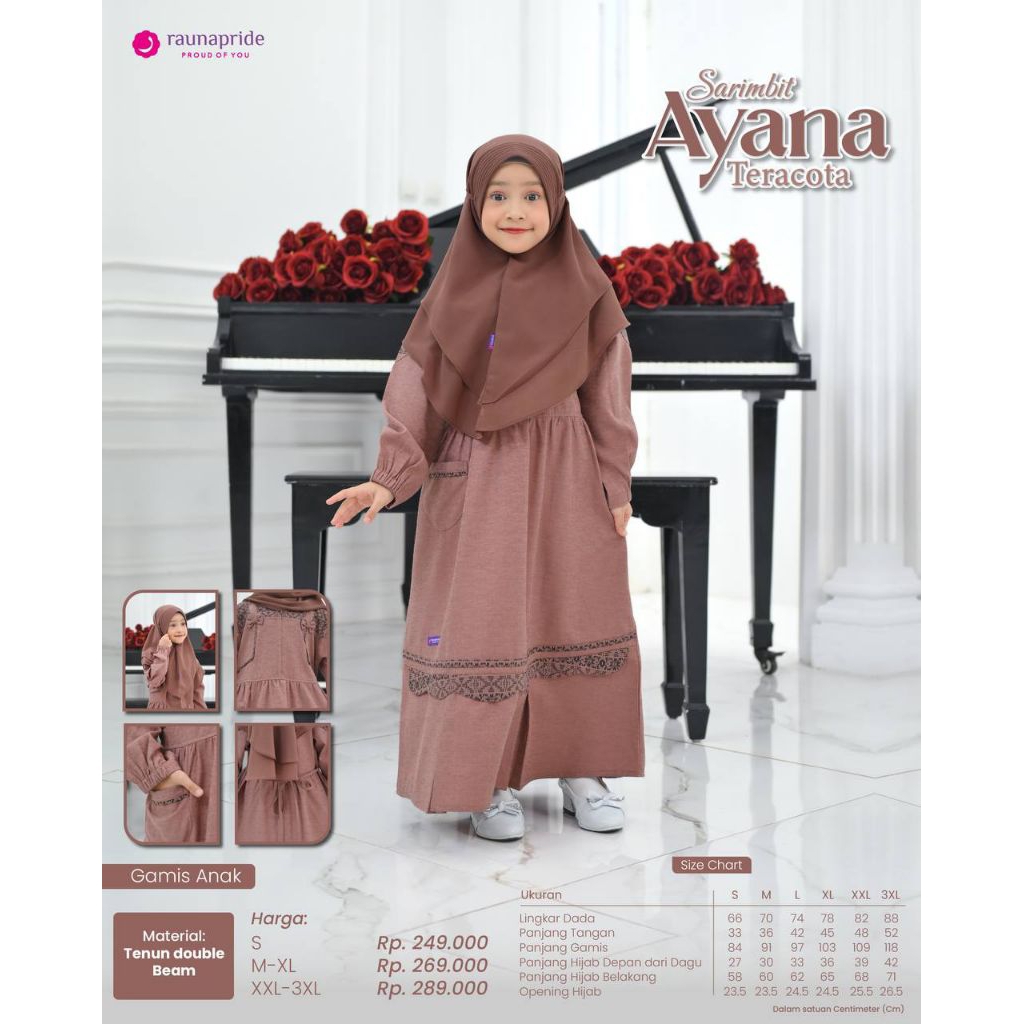 GAMIS SARIMBIT RAUNA - AYANA TERACOTA