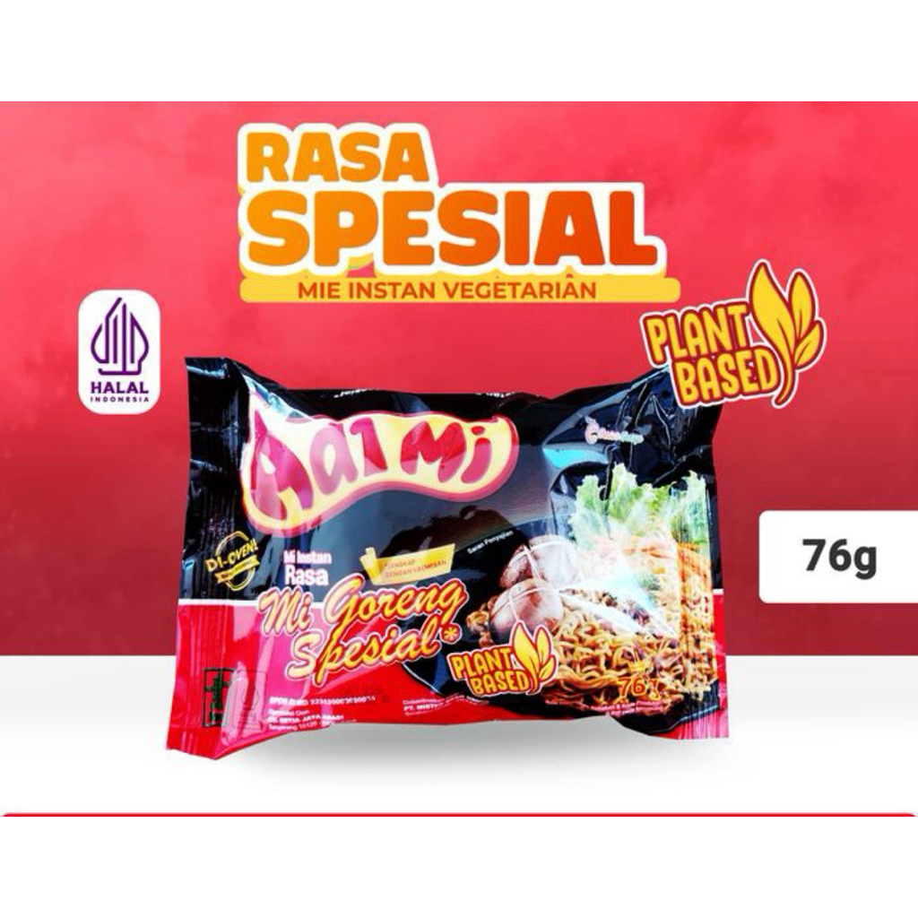 

AAI Mie vegetarian vegan halal bpom rasa mie goreng dan kaldu special