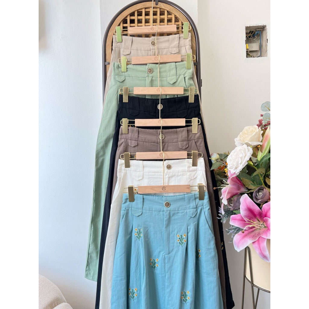 Rok bunga bordir / Rok wanita / Rok bordir