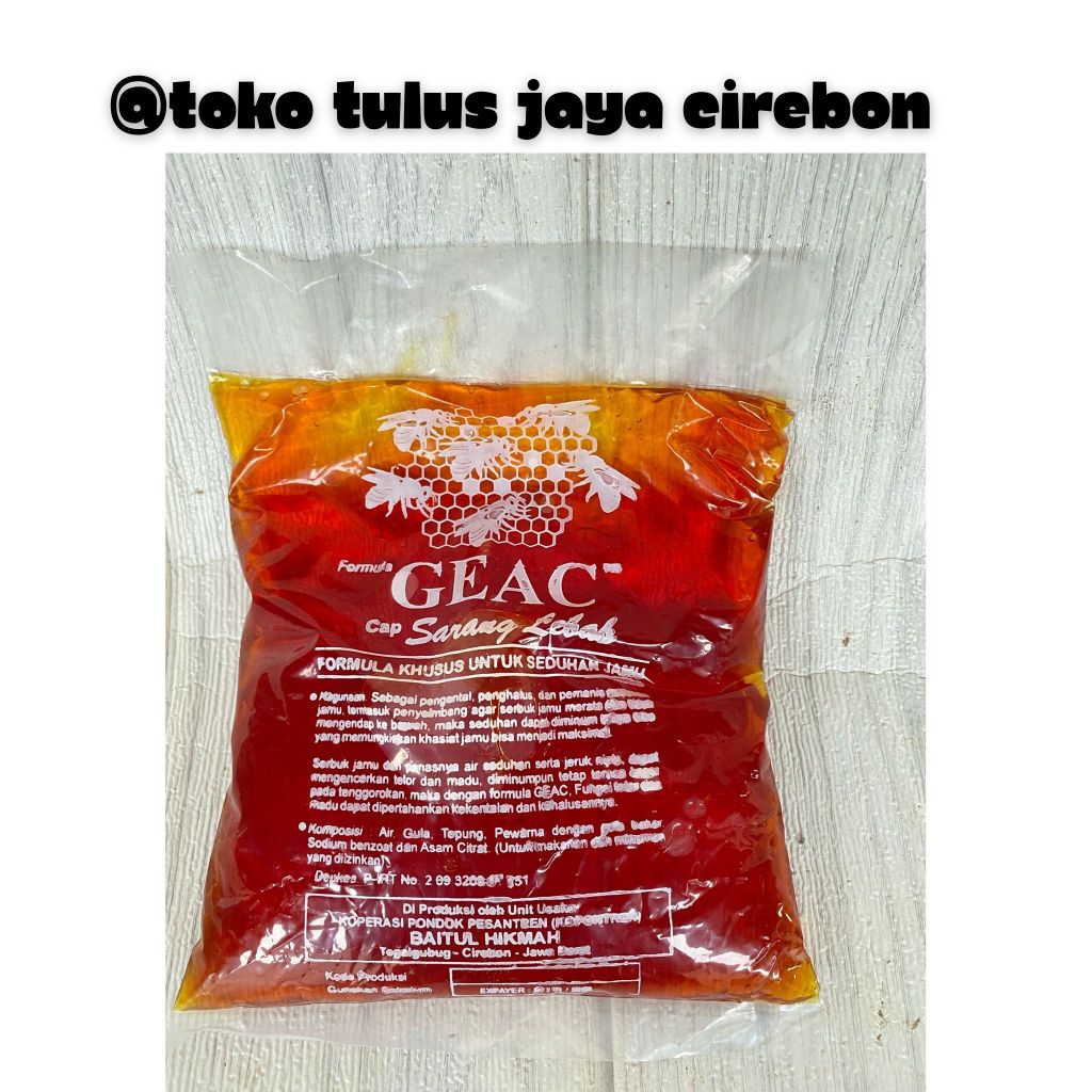 

MADU GEAC CAP SARANG LEBAH Formula Khusus Untuk Seduhan Jamu