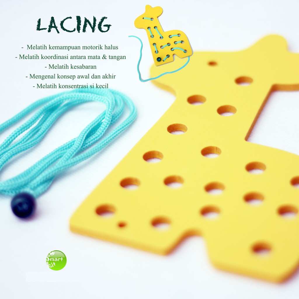 edutoys mainan edukasi LACING montessori busy box