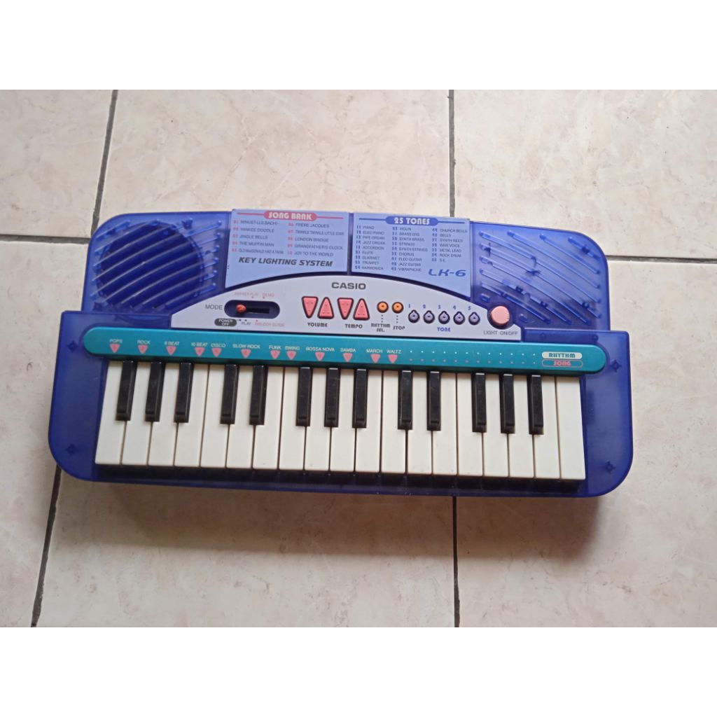 keyboard Casio LK 6 bekas normal