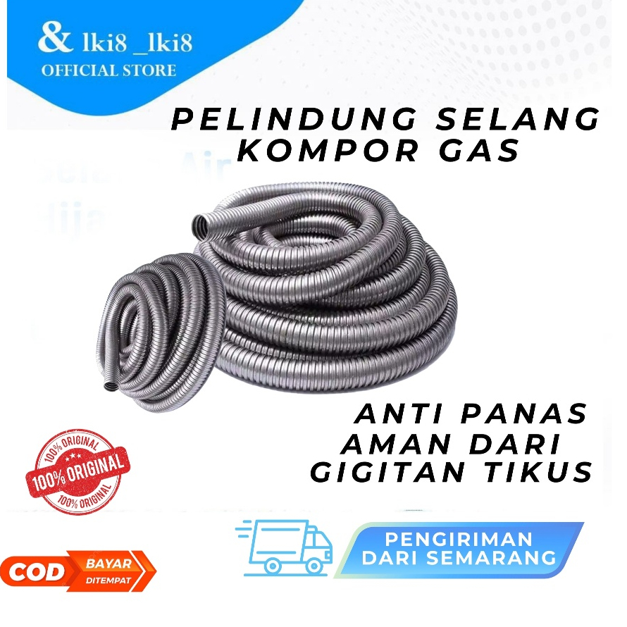 PROMO SELANG SPIRAL PELINDUNG SELANG KOMPOR GAS PERMETER/SELONGSONG SELANG GAS METERAN MURAH COD