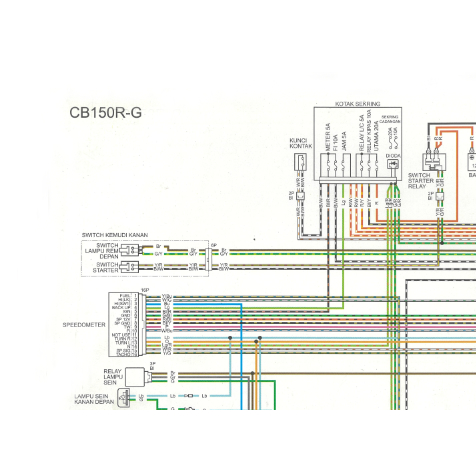 Skema diagram kelistrikan honda cb 150 LED