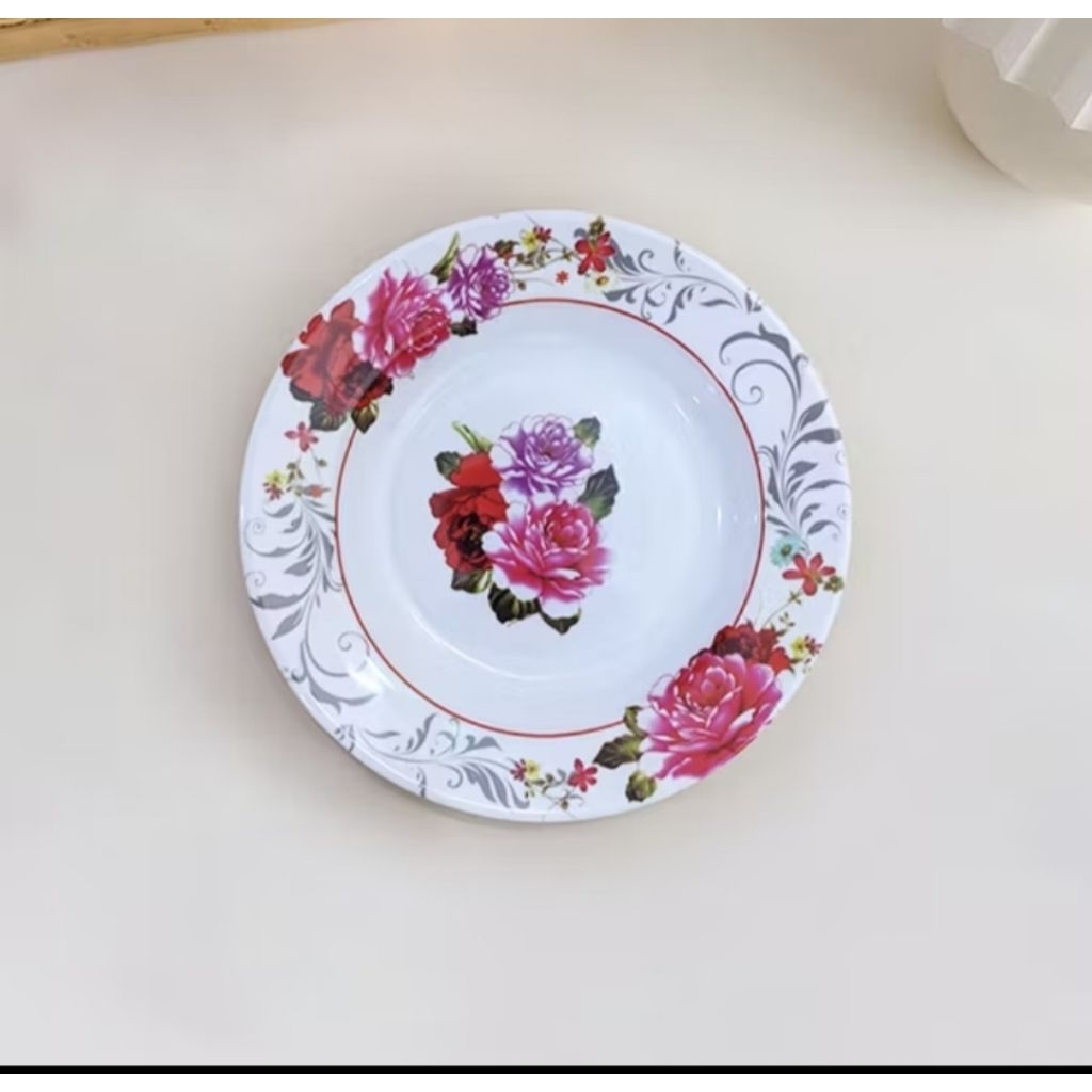 piring melamin motif bunga piring melamin makan 9 in