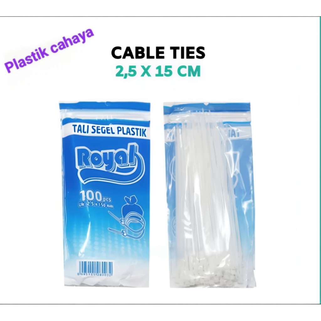 

CABLE TIES KABEL TIES TALI SEGEL KANTONG PLASTIK KLIP 2,5 X 15CM