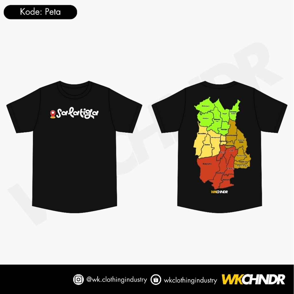 KAOS IKONIK SALATIGA - Gambar Peta Salatiga