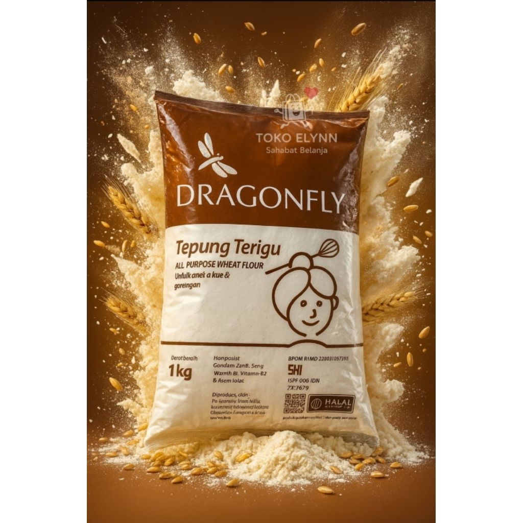 

Tepung Terigu Protein Rendah 1kg Dragonfly