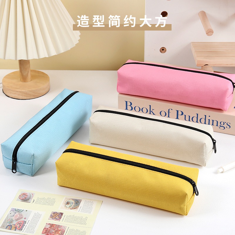 

Tempat Pensil Kain Polos Lucu Simple Tempat Pensil Risleting Kompatible Muat Banyak