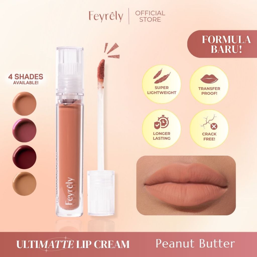 [BARU] FEYRELY ULTIMATTE LIP CREAM 4GR - PEANUT BUTTER