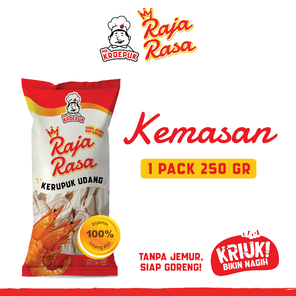 

Kerupuk Udang Raja Rasa Mr.Kroepuk 250 gr